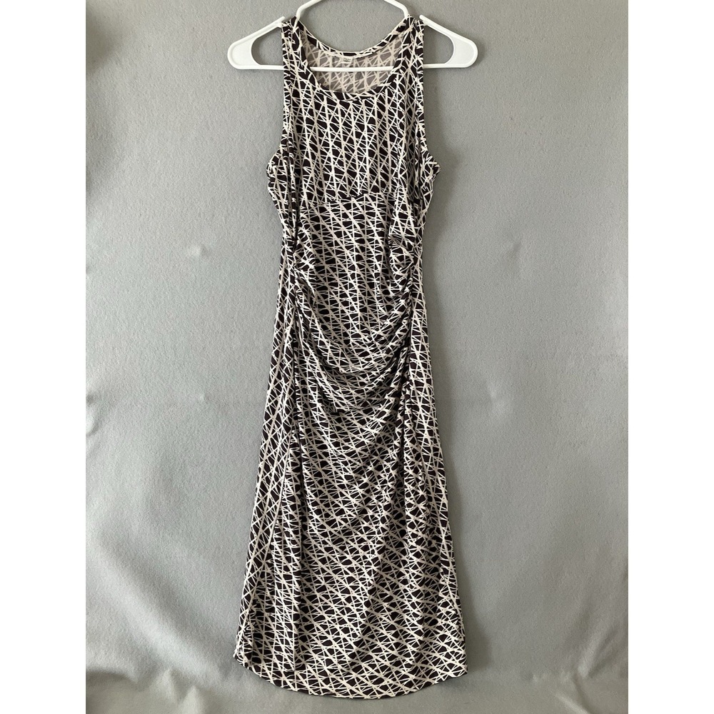 Diane von Furstenberg Womens Silk Dress Abstract Print Size 6 Vintage Brown